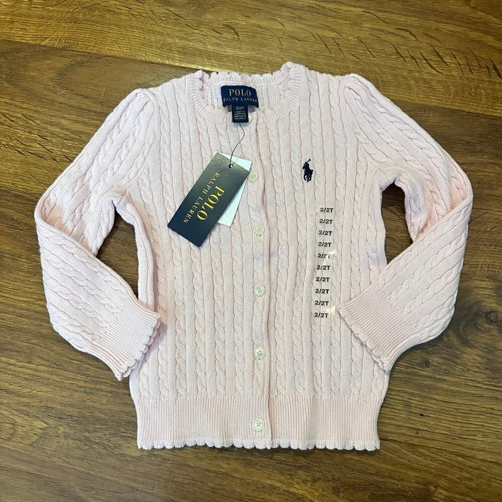 NWT Polo Ralph Lauren cable knit sweater cardigan